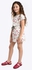 Kady Cap Sleeves Elegant Floral Dress - Light Mint & Pink