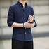 Fashion Dark Blue Turkey Men's Official Long Sleeve Formal Shirt