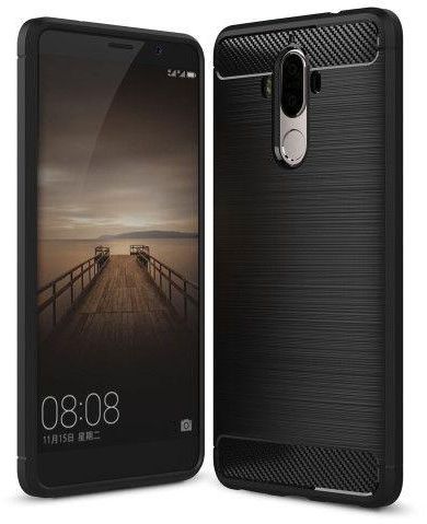 Carbon Fiber Brushed TPU Mobile Phone Case Cover For Huawei Mate 9, Black