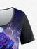 Plus Size Galaxy Rose Printed T-shirt - 6x