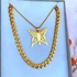 Super Stylish Cuban Link Chain With Gold Pendant