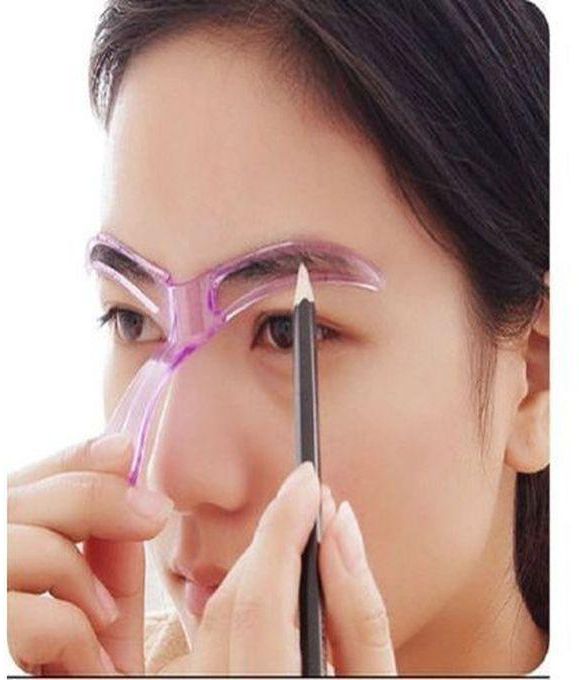 DIY Shaping Eyebrow Template Stencil-Pink
