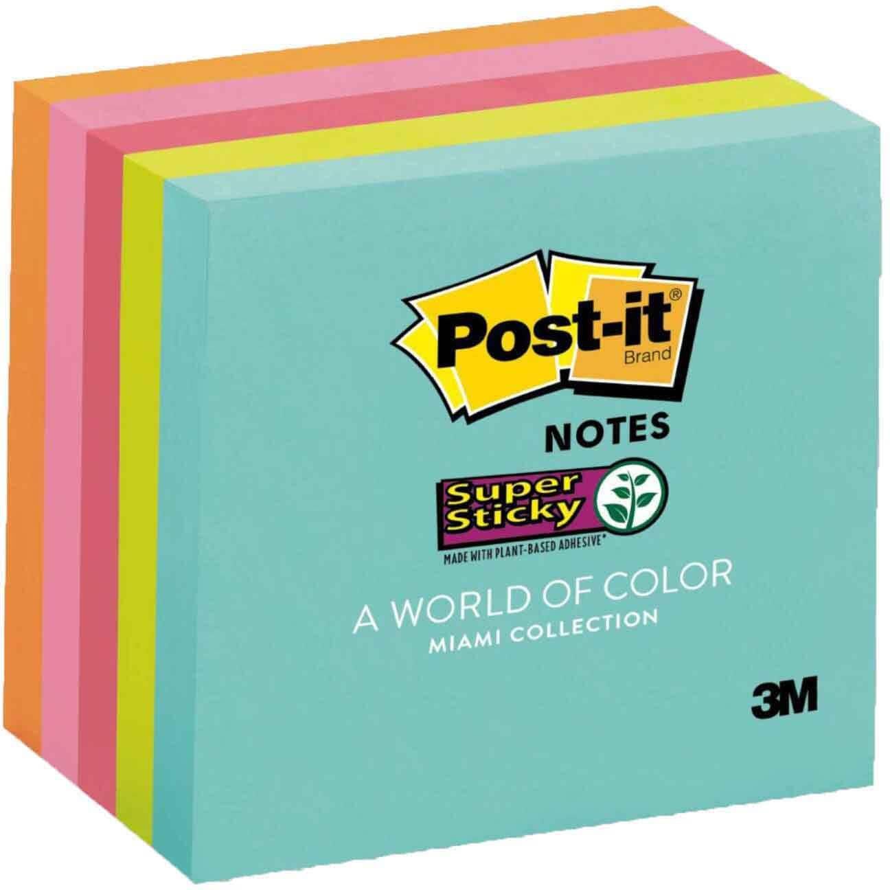 3M Post-It Miami Collection Sticky Notes Multicolour Pack of 5