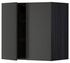 METOD Wall cabinet with shelves/2 doors, black/Nickebo matt anthracite, 60x60 cm - IKEA