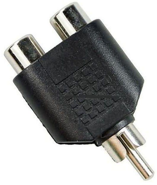2 RCA Female To 1 RCA Male Adapter - 1 piece