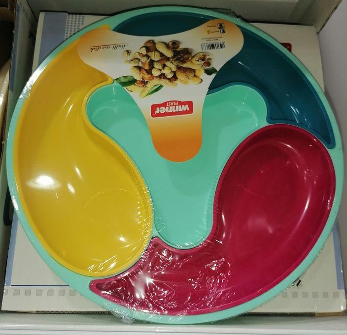 A Game Plate For Serving Fruits And Nuts,