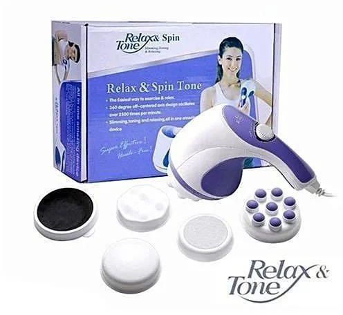CLEARANCE OFFER Relax & Tone Relax And Spin Tone Full Body Massager - Blue/White