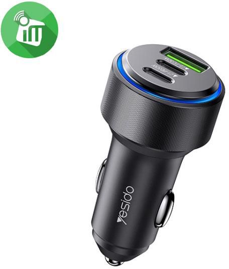 Yesido Y50 60W Super Fast Charging USB 3.0 PD Dual Car Charger