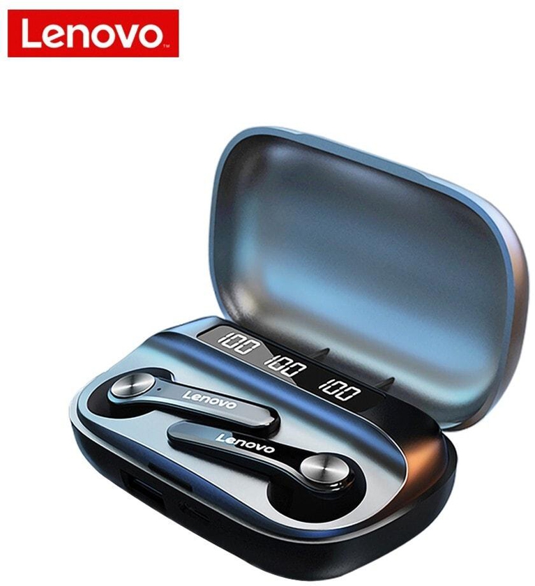Lenovo Qt81 In-Ear Bluetooth Earbuds With Charging Case, Black