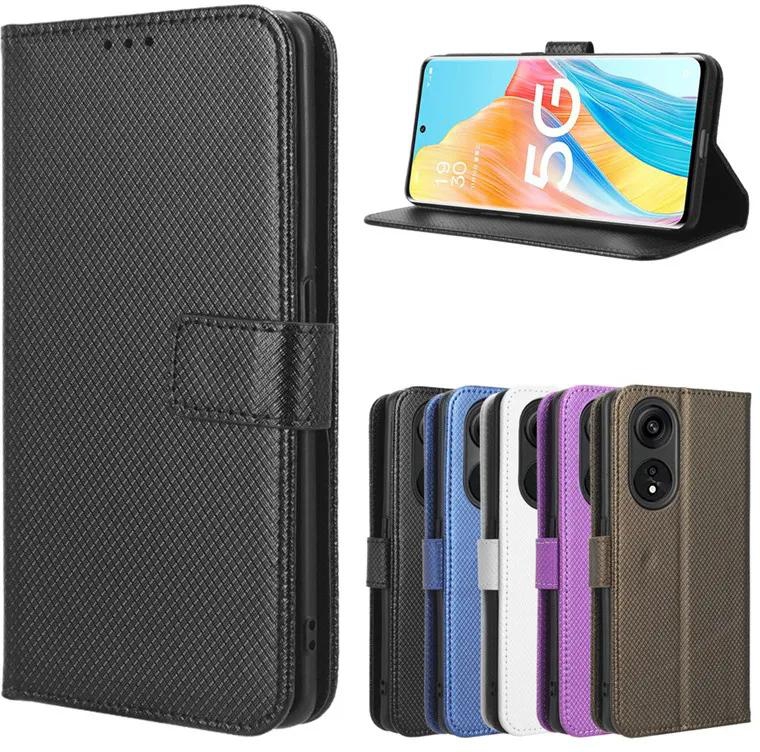 Wallet Flip Cover for OPPO Reno8 T 5G Leather PU Phone Case Shockproof Durable Retro Case