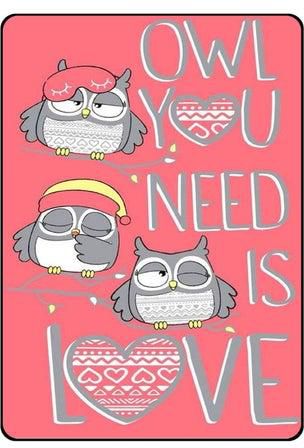 غطاء حماية لأجهزة سامسونج جالاكسي تاب S5e نمط مطبوع عليه عبارة "Owl You Need Is Love"