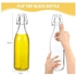 FUFU 6Pack 32oz Flip Top Glass Bottle 1 Liter Swing Top Bottles with Airtight Seal Flip Caps for Kombucha, Beverages, Oil, Vinegar, Water, Soda, Kefir
