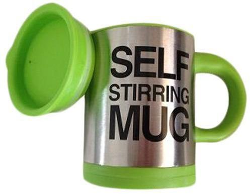 Stainless Steel Self Stirring Mug, Green