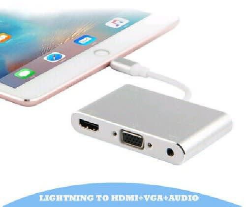 Lightning To Hdmi / Vga / Av Adapter For Iphones/ipad/ipod
