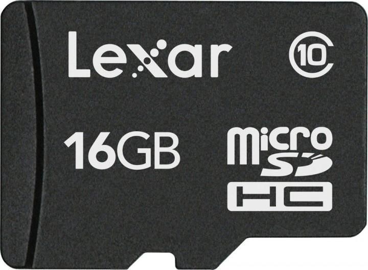 Lexar LSDMI16GABEUC10A Micro SDHC Card Class10 W/ Adapter 16GB