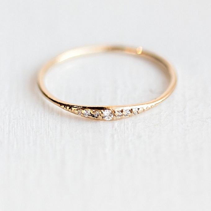 Fashion Tiny Ring,Small Ring,Dainty Ring,Stacking Ring,Stackable Ring,7 Diamond Ring,Rose Gold Ring,Small Gold Ring,silver Engagement Ring,Christmas Gift For Women