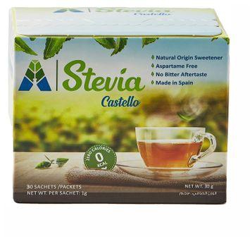 STEVIA Castello Diet Sugar Box Of 30 Sachets