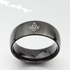 Rings Unisex Titanium Black is decorated with the letter G (Size 9) NO.WTR16