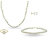 Vera Perla 18K White Pearls Strand Simple Pearl Earrings - 4 Pieces