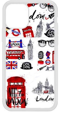 Protective Case Cover For Apple iPhone 11 London (White Bumper)