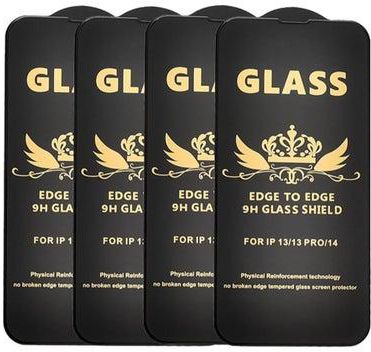 G-Power 9H Tempered Glass Screen Protector Premium With Anti Scratch Layer And High Transparency For Iphone 13 Set Of 4 Pack 6.1" - Black