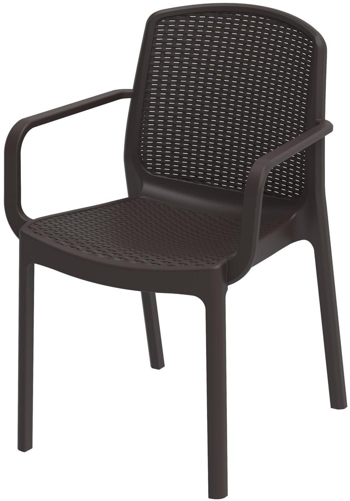 Cosmoplast Cedarattan Arm Chair Dark Brown