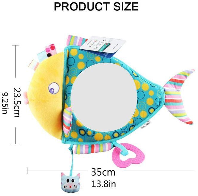Baby Car Safety Back Seat Mirror Reaview Plush Toy