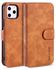 DG.MING Retro Oil Side Horizontal Flip Case With Holder & Card Slots & Wallet For IPhone 11 Pro(Brown)