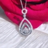 Lady New Fashion Necklace Eight Heart Eight Arrows Diamond Zircon Water Drop Shape Pendant Women Clavicle Chain Wedding Jewelry
