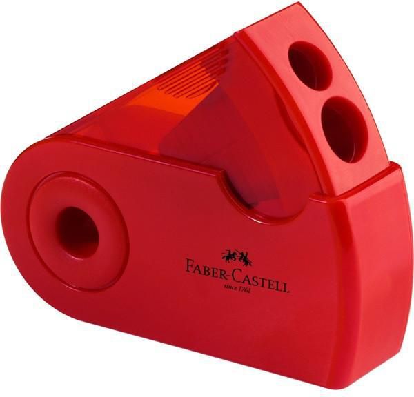 Double hole sharpener box red/blue