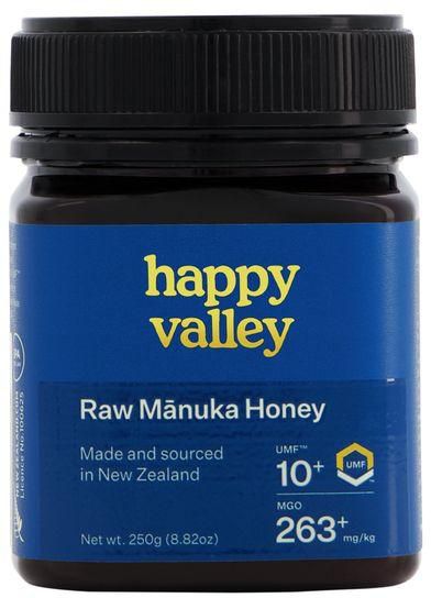 Happy Valley عسل مانوكا خام - نيوزيلندي (UMF10+ MGO263+) وزن 250 جرام