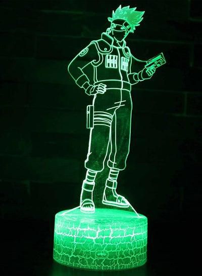 3D Night Lights Japan Anime Naruto Desk Lamp USB Powered 16 Color Touch Remote Table Lamp, Home Decoration Kid Baby Bedroom Sleep Light