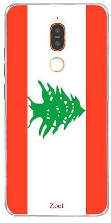 غطاء حماية واقٍ لهاتف نوكيا X6(2018) نمط علم لبنان