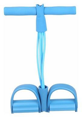 Chest Expander, Resistance Band Latex Foot Elastic Tension Rope Expander Pedal Fitness Sit Ups Abdominal Trainer Exercise Fitness - Light Blue 30 x 5 x 60cm