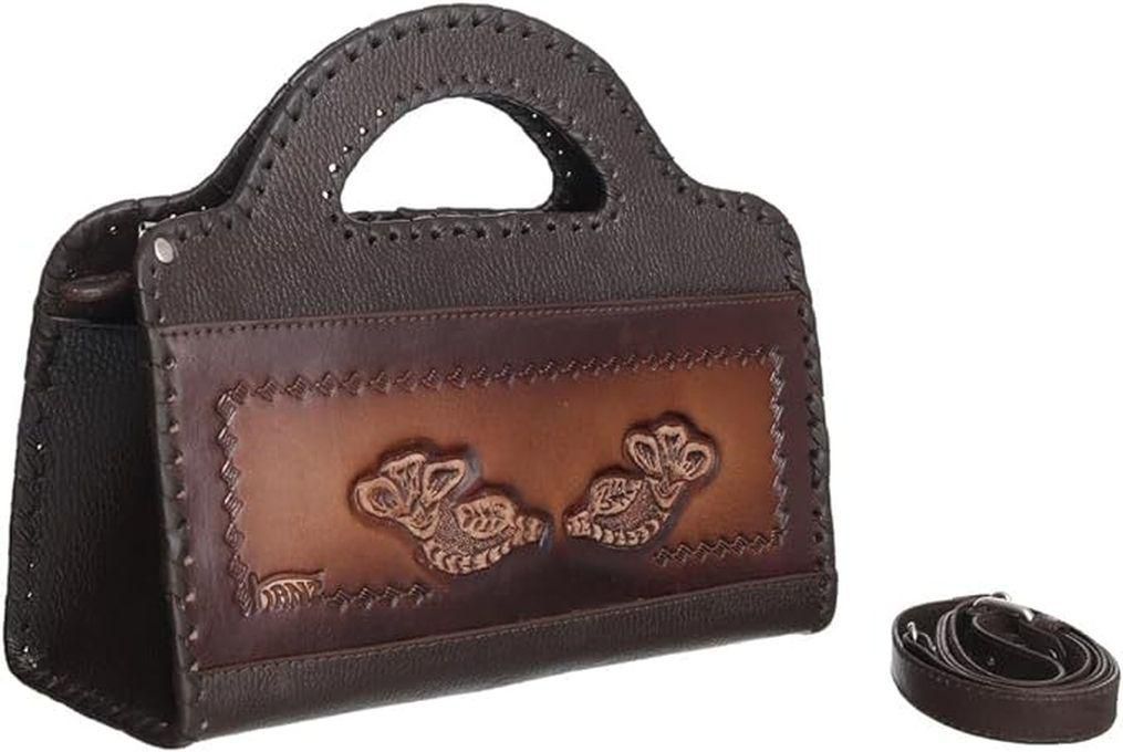 Kanz Women's Genuine Leather Handbag - Brown - Ka-B1130
