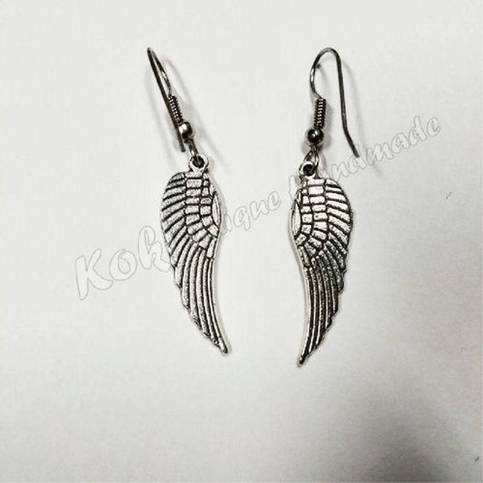 Handmade Silver Angel Wings Earrings