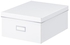 SMÅRASSEL Box with lid, white