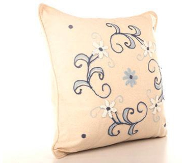 Little Blue Swirls Silk Cushion
