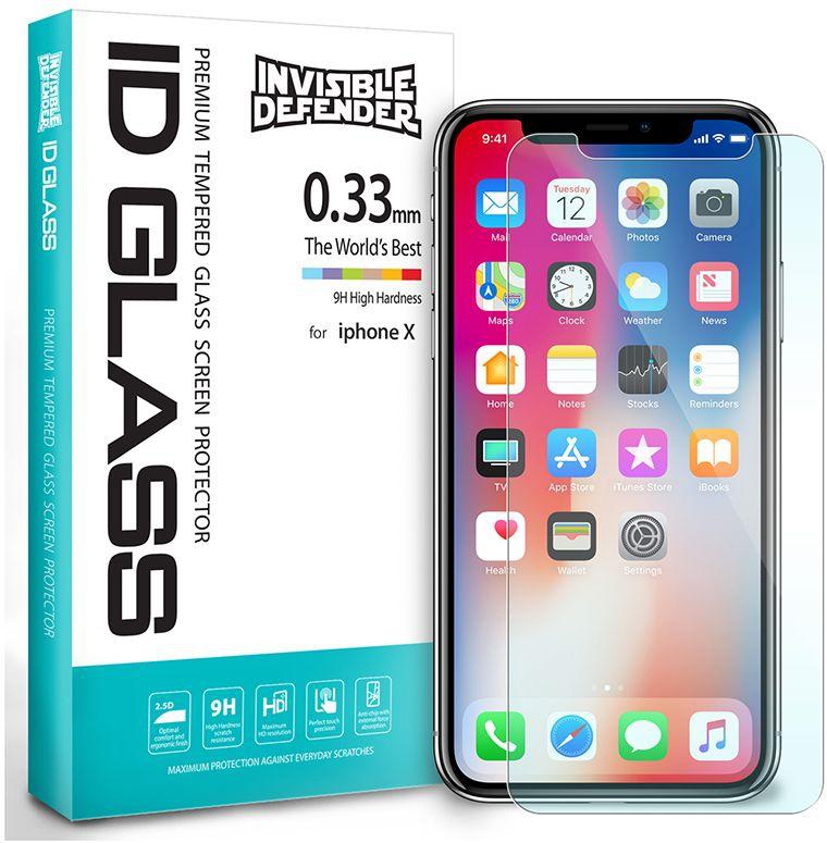 Ringke Invisible Defender For Apple iPhone X (iPhone 10) 0.33mm 9H Tempered Glass