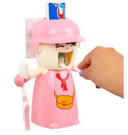 Generic Creative Harley Girl Hanging Toothbrush Holders - Pink