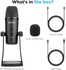Boya by-pm700 Plastic Microphone With Two Different Cable And Desk Stand For Smart Phone - Black