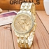 Crystal Gold Unisex Wristwatch
