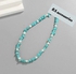 RA accessories Women Necklace Of Turquoise Break Stones & White Pearls Breaks