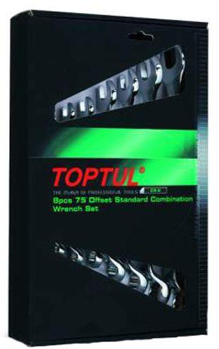 TopTul Standard Combination Wrench 75° Offset Set Of 8Pcs (Art No. - GAAE0811)