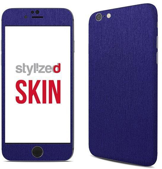 Stylizedd Premium Vinyl Skin Decal Body Wrap For Apple Iphone 6plus - Brushed Steel Blue