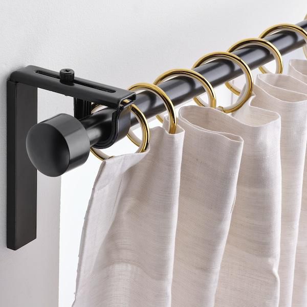 SYRLIG Curtain ring with clip and hook, brass-colour, 38 mm - IKEA