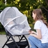 Mosquito Netting for Stroller, Encrypted Stroller Mosquito Net Full Cover, HJQJ Stretchable Netting Breathable Folding Dual-Use Zipper Mesh Mosquito Net for Baby Car seat Cover, Cradles (White)