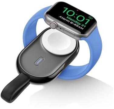 VEGER Portable Wireless Charger for Apple Watch, 1200mAh Power Bank Compatible with Apple Watch Series 8/7/6/5/4/3/2/1/SE/Ultra-Black
