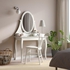 HEMNES Dressing table with mirror - white 100x50 cm