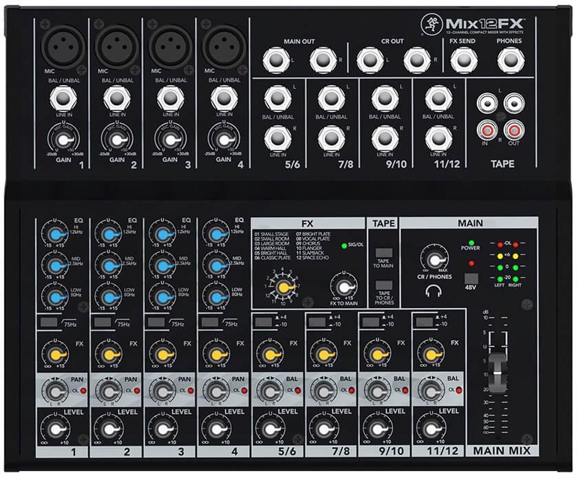 Buy Mackie Mix12FX 12-Channel Compact Mixer with Effects -  Online Best Price | Melody House Dubai